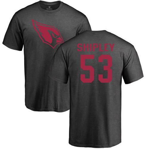 Arizona Cardinals Men Ash A.Q. Shipley One Color NFL Football #53 T Shirt